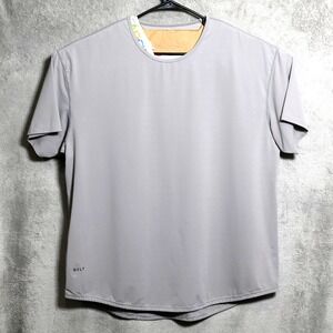 BYLT Premium Basics Shirt Mens 2XL Gray Performance Curved Hem Athletic Stretch